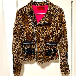 TRIPP NYC Leopard Motprcycle Jacket